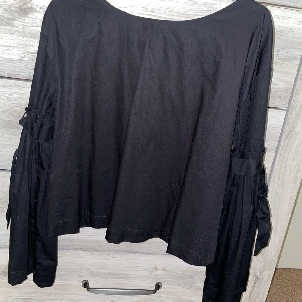 free people long bell sleeve top with bows